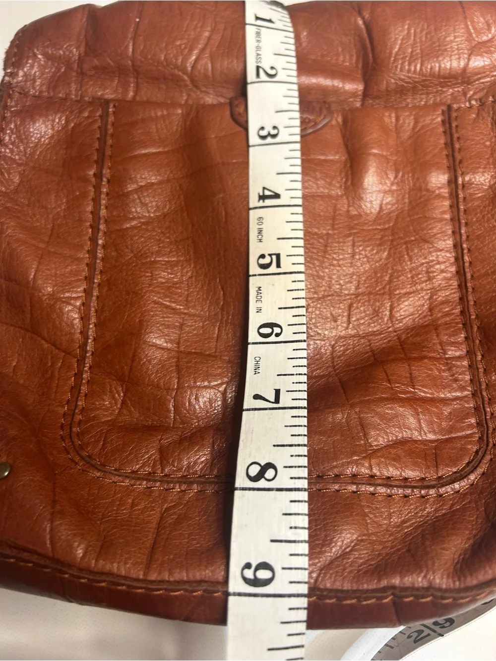 Classic Brown Leather Satchel Handbag